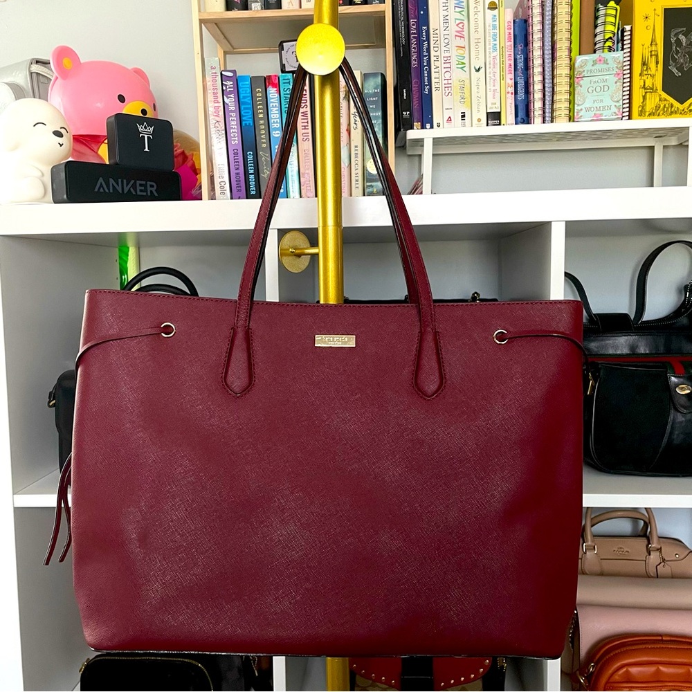 Kate Spade Burgundy Tote with Insert